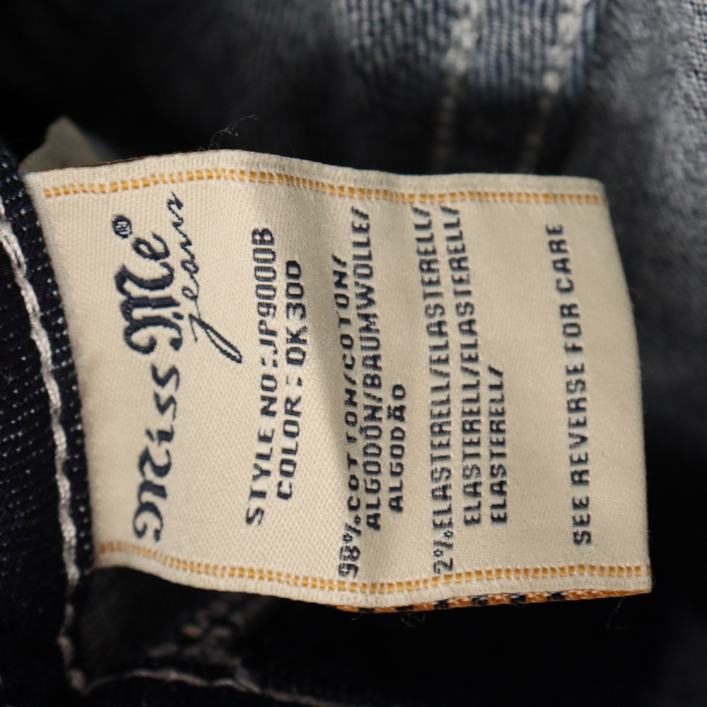 Miss Me Signature Boot Womens 33 Dark Wash Embellished Bootcut Jeans JP9000B NEW - Picture 5 of 9